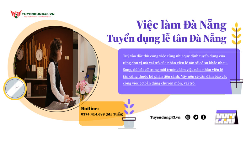 tuyển nhân viên lễ tân tại Đà Nẵng