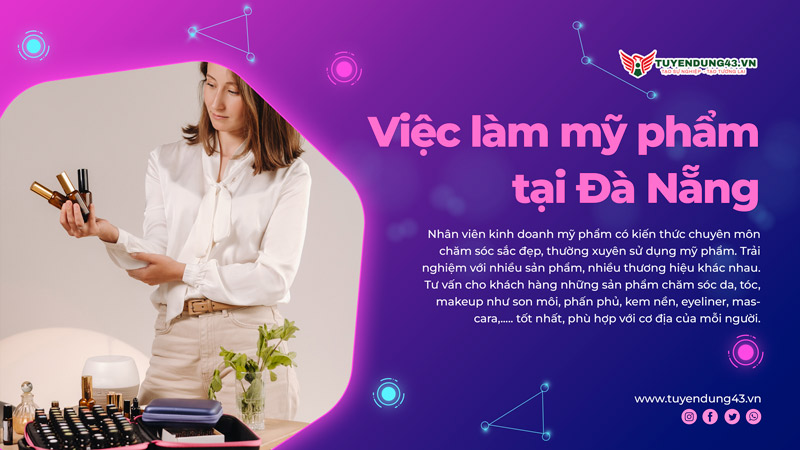 việc làm mỹ phẩm tại Đà Nẵng